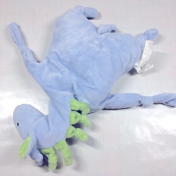 Carter's Infant Soft Touch Toy Sky Blue Stuffed Animals Baby Dragon - Picture 5 of 11